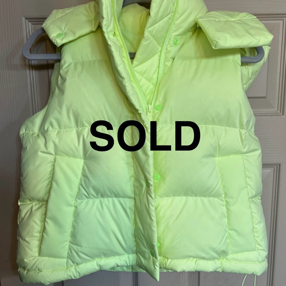 Lululemon Neon Yellow Puffer Vest 0